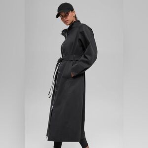 Alo black Journey Trench Coat XS